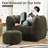 Compressed Sofa Chair Breathable Fabric Bean Bag Chair With Removable Ottoman,Living Room Sofa Chair-1454819567