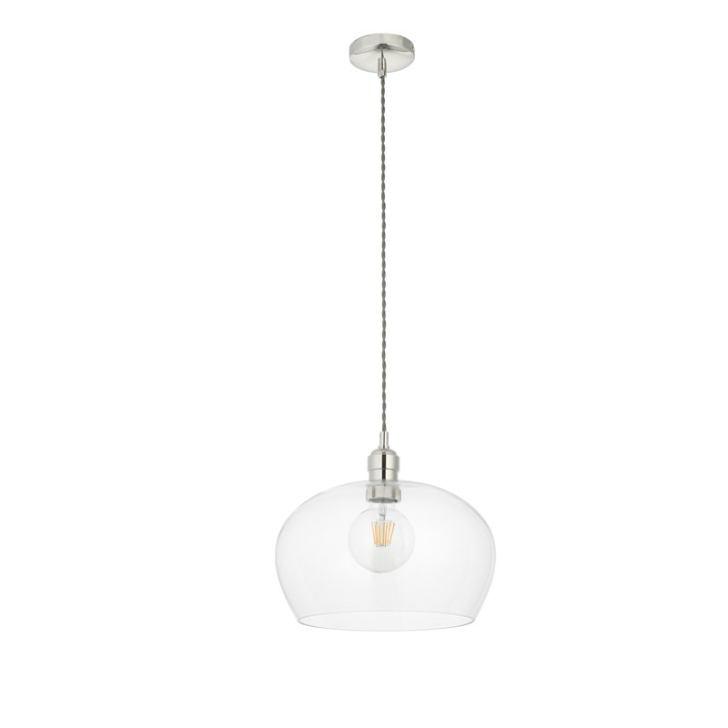 Hovey 1 - Light Single Pendant, Bright Nickel