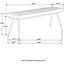 Banc à coussin latéral, supports en métal noir pour une structure de salle à manger stable, rehaussant l'espace