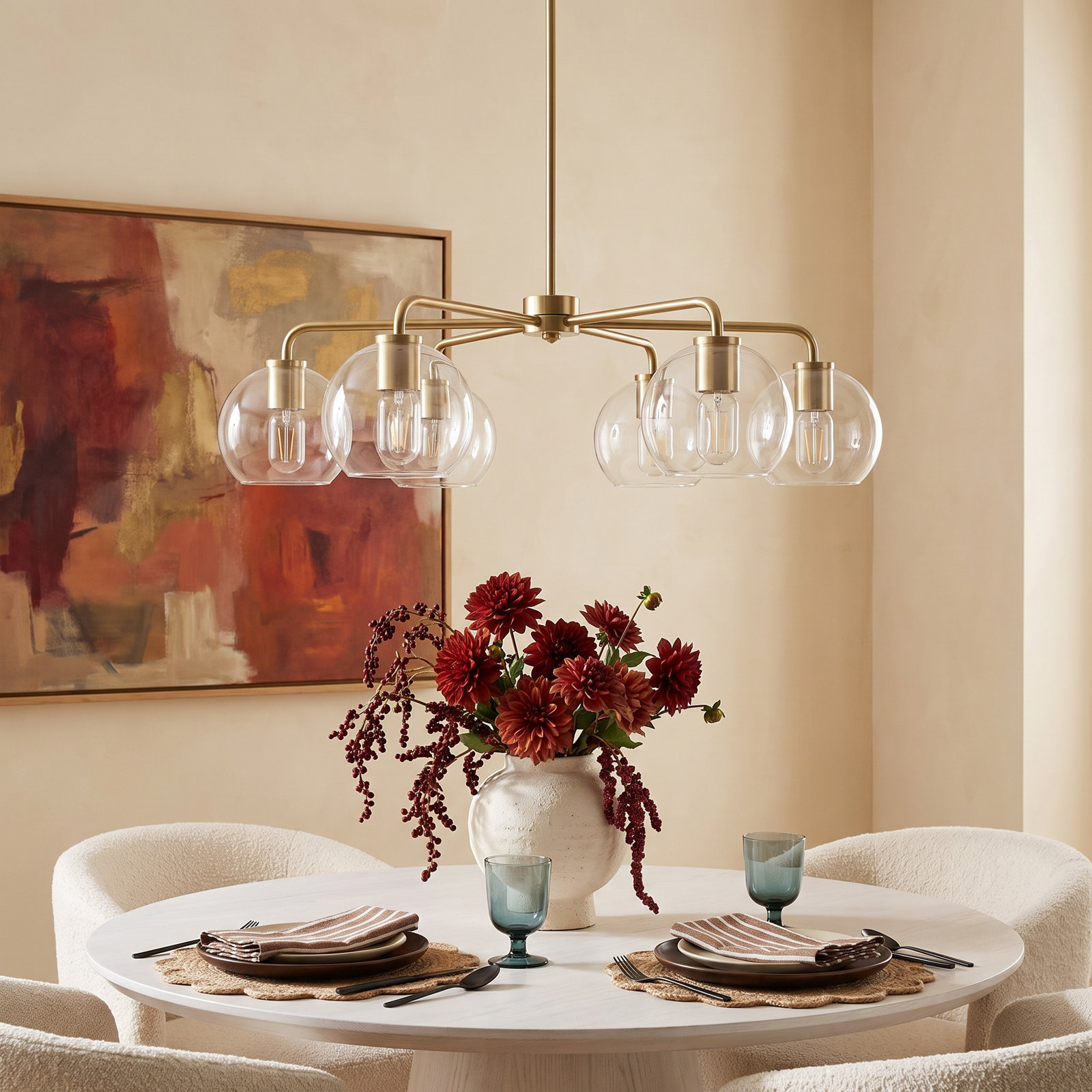 Childerley 5-Light Chandelier, Brass