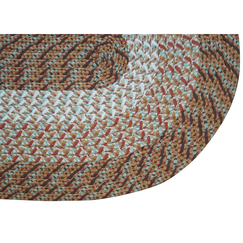 Tapis tressé à la machine McClure, Ovale 20 po x 30 po