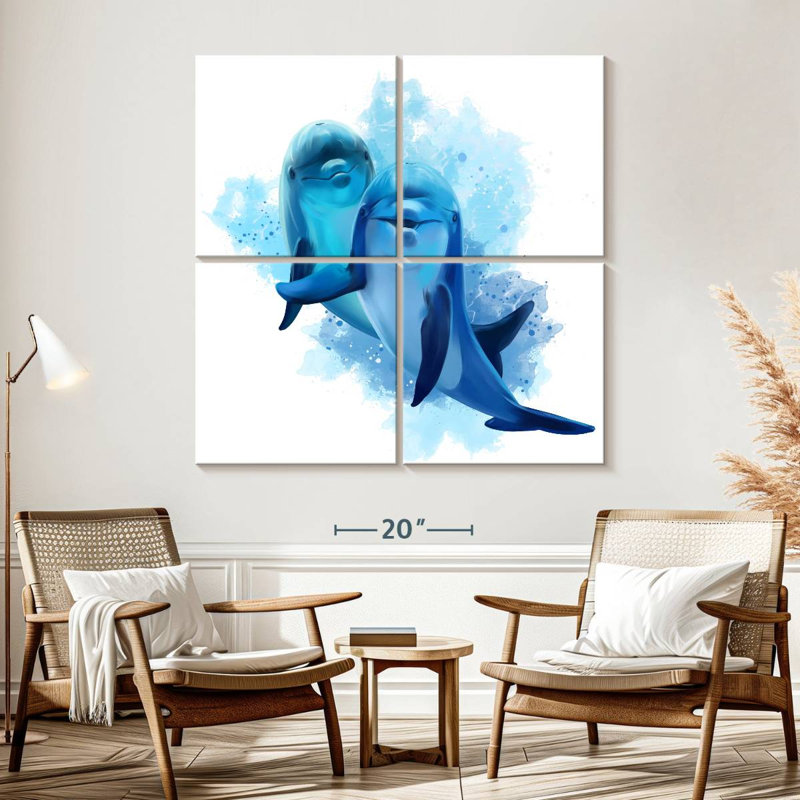 Brampt Dolphins Splash, 57" H x 57" W