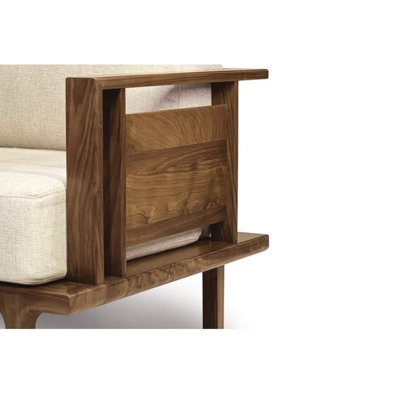 Sierra Armchair, Natural Walnut, Dark Natural Polyester