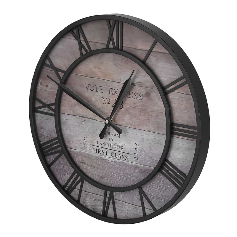 Horloge murale vintage en fer forgé, silencieuse (sans tic-tac), à suspendre dans le salon ou la chambre.