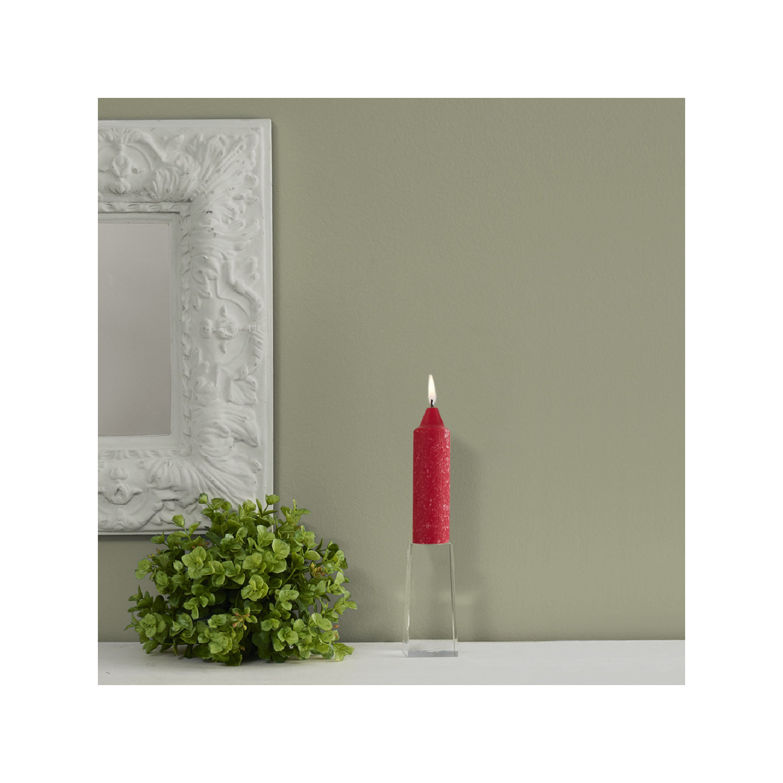 Unscented Taper Candle, Red