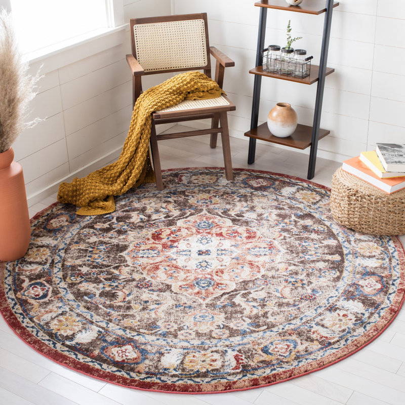 Broomhedge Bijar Performance Oriental Rug, Round 6'7"