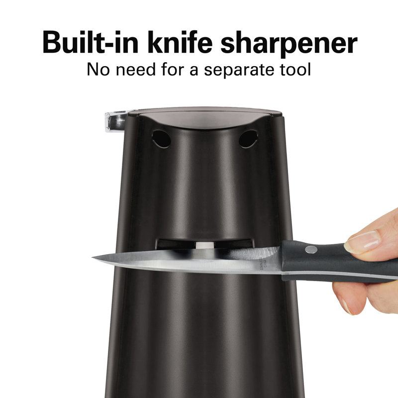 Hamilton Beach Black Extra-Tall Electric Can Opener with Knife Sharpener