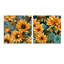 Tournesol à motif tropical - ensemble de 2 verres muraux en acrylique-103922159