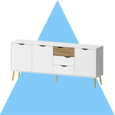 Justus 77.05" Wide 3 Drawer Buffet Table
