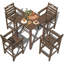 Ensemble de bar de patio durable, ensemble de 5 pièces en PEHD, style moderne pour patio et balcon-370962452