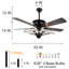 Ventilateur de plafond 52 po