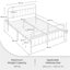 Metal Bed Frame with Vintage Headboard-92523741-69889967