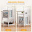 Metal Base Computer Desk with Power Outlet-532274456
