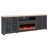  97" Fireplace Tv Stand With Electric Fireplace, Large Farmhouse Tv Stand Fortvs Up To 100", Led Lights & Adjustable Shelves, Entertainmentcenter For Living Room-1510617450