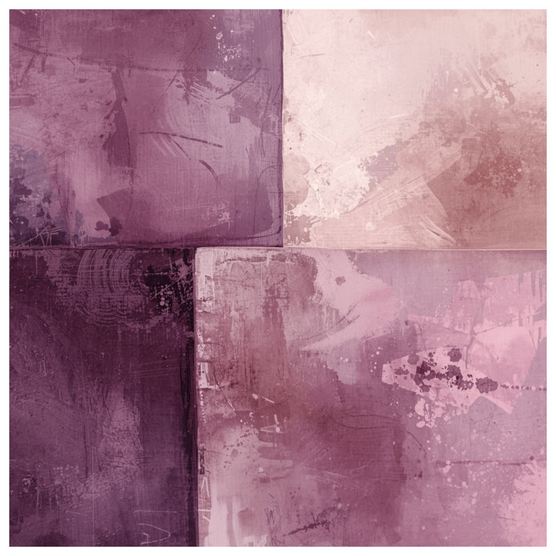 Housses de couette à texture abstraite mauve, Lit simple