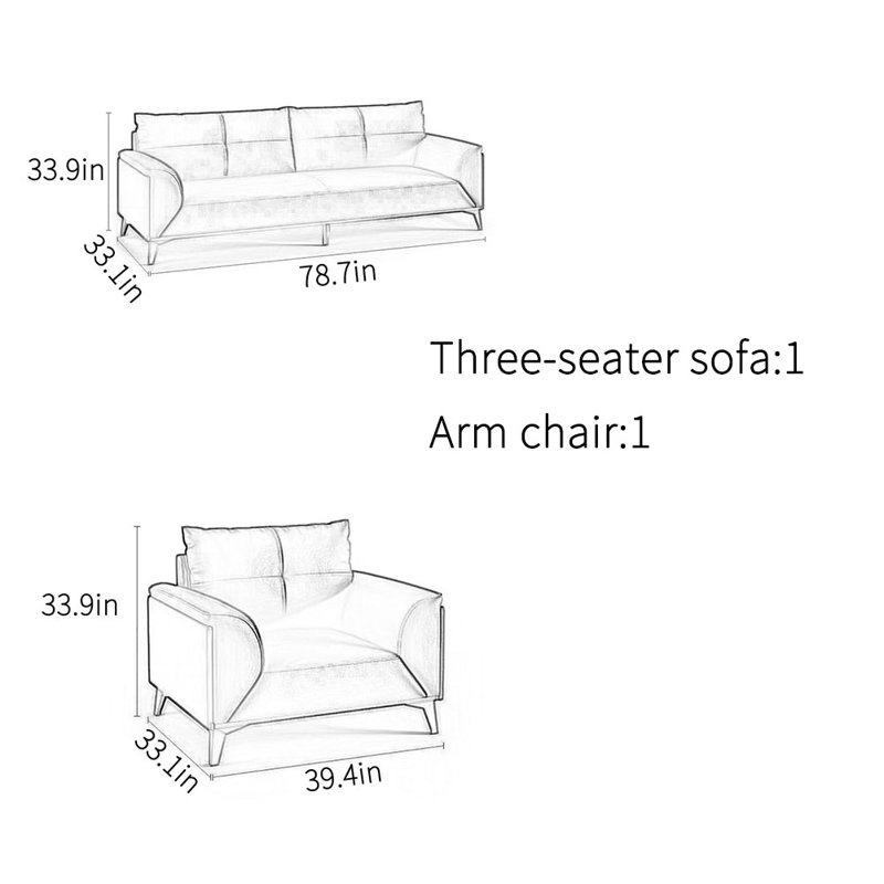 Simple leisure high-end office sofa set