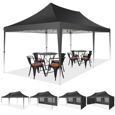 4 Sidewalls 53 Ft. W x 28 Ft. D Aluminum Pop-Up Canopy