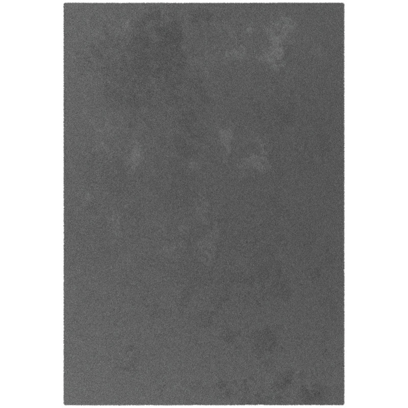 Alja Machine Washable Plain Silky Tufted AnthraciteRug, Rectangle 200 x 290cm