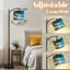 Lampe sur pied à arc avec abat-jour ajustable Lampe sur pied de plage de sable de palmier à voile 3 températures de couleur à intensité variable avec poteau pour la chambre à coucher