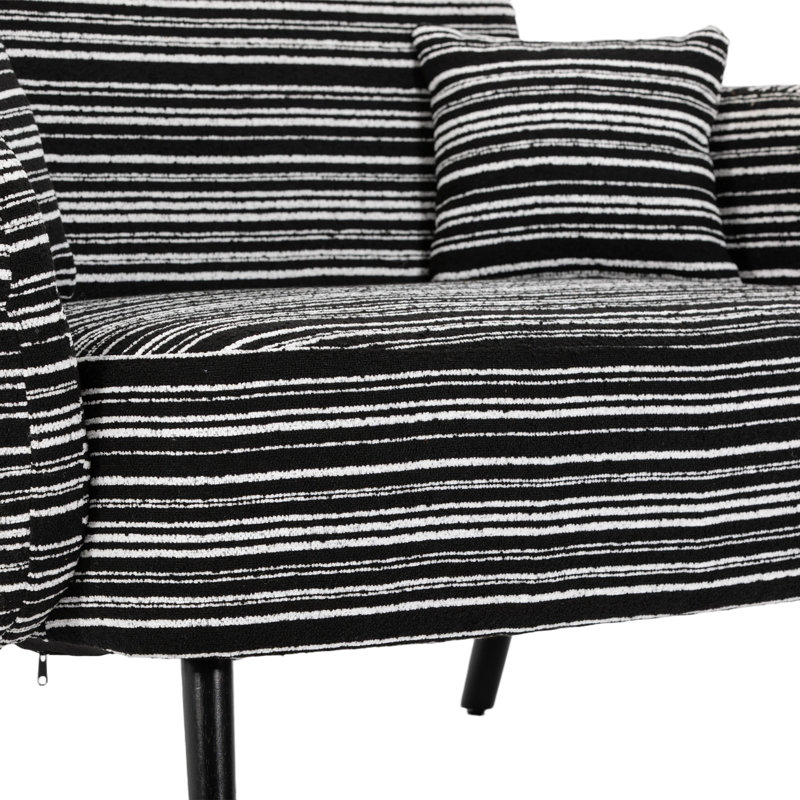 Canapé large 47,6 po, Noir