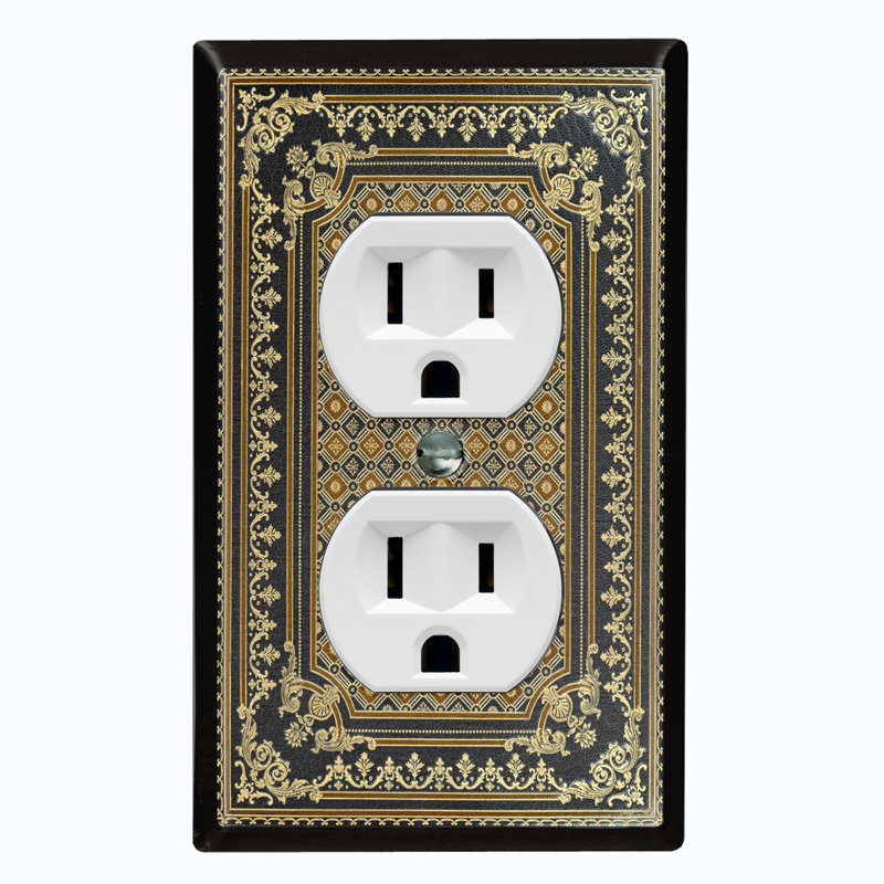 Patterned 1 - Gang Duplex Outlet Standard Wall Plate