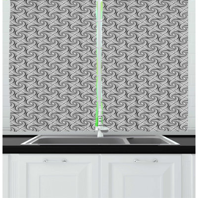 Gray/White Kitchen Curtain