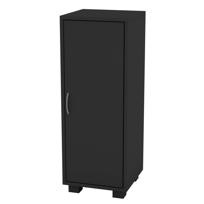 Quintashia Freestanding Linen Cabinet, Black