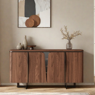 Modern Minimalist Solid Wood Console Cabinet