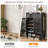 Wooden Shoe Storage Cabinet For Entryway, Freestanding Organizer With Doors, Enclosed Shoe Dresser Narrow Slim Shoes Rack With 2 Drawers For Foyer, Hallway, Front Door-2100397796