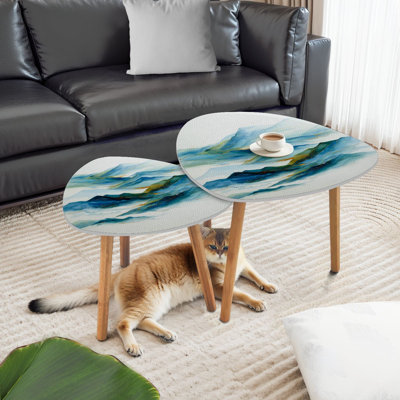 Ensemble de 2 tables basses gigognes Triangle