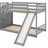 Twin Over Twin Bunk Bed With Convertible Slide And Stairway-1766557317