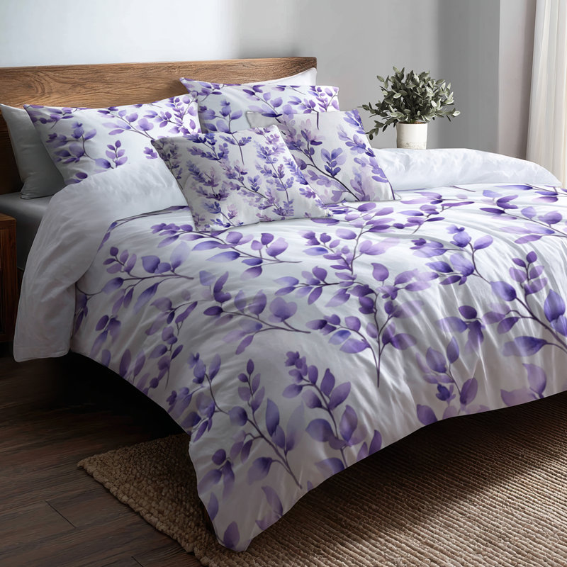 Ensemble de literie abstraite 5 pièces - Housse de couette et coussin décoratif Boho
