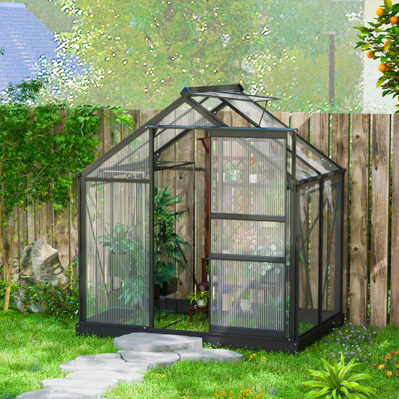 Outsunny Hobby Greenhouse, 79.25" H x 74.75" L x 52" D