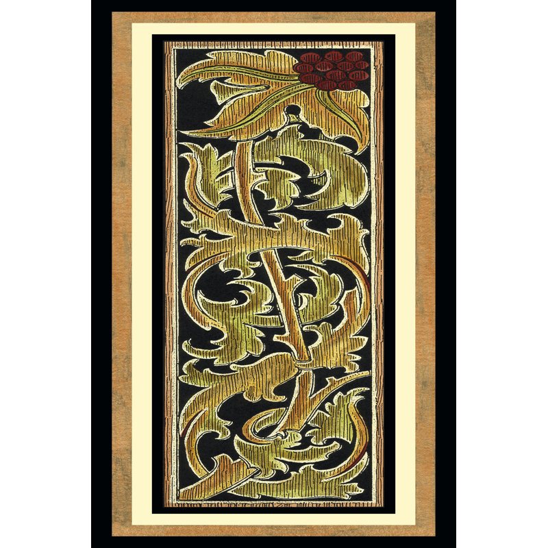 Sienna Woodcut Panel II - Wrapped Canvas Print, 46cm H x 30cm W x 3.8cm D