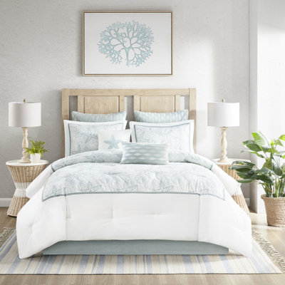 Édredon pour grand lit blanc - coton, broderie foncée, superbe look 200tc
