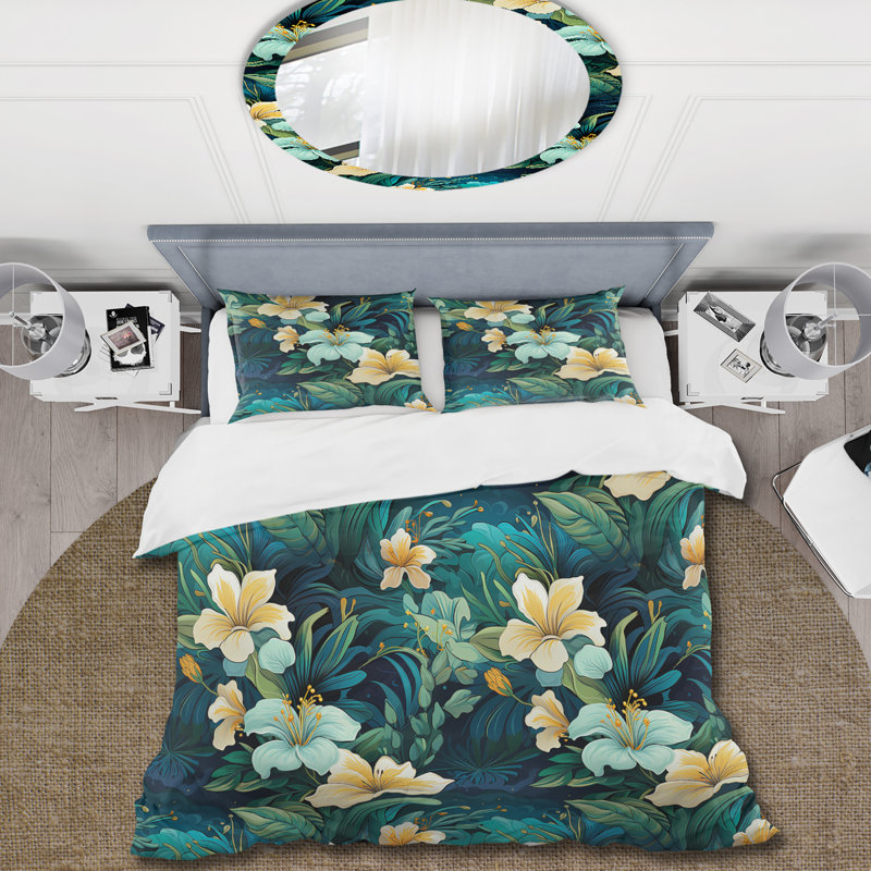 Ensemble de housse de couette Celestial Tropics, Housse de couette pour très grand lit et 2 très