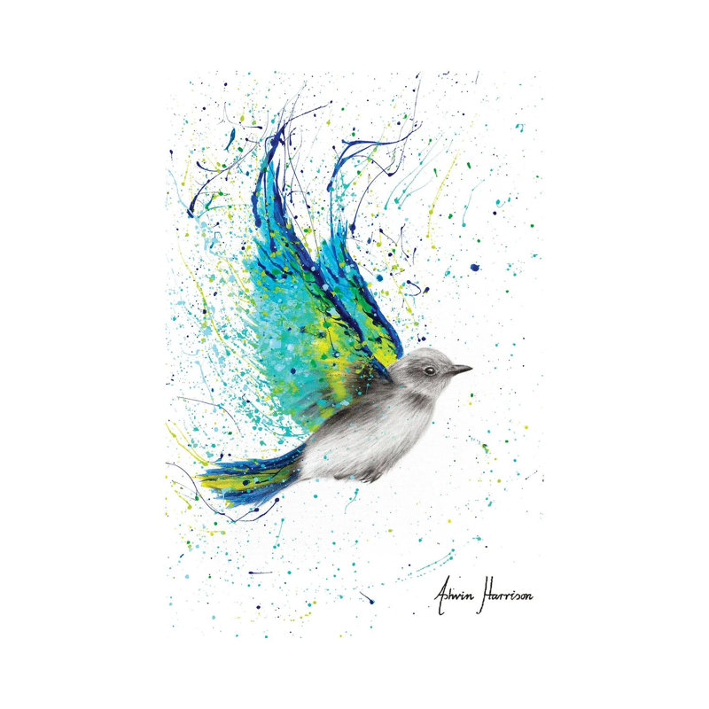 Solo Summer Bird by Ashvin Harrison - Wrapped Canvas Gallery-Wrapped Canvas Giclée, 20.32 cm H x 30.48 cm W