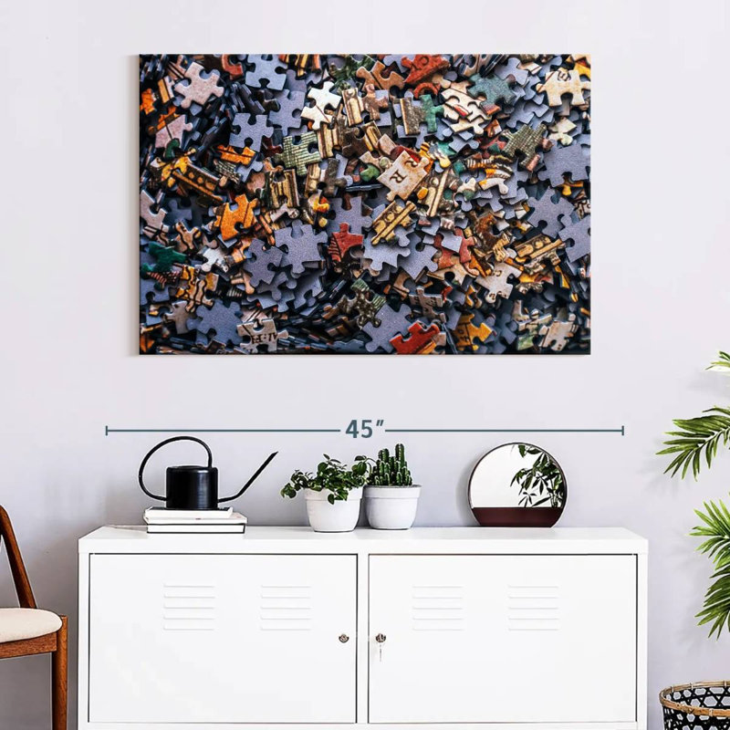 Senne Jigsaw Puzzle Pieces, 26" H x 39" W