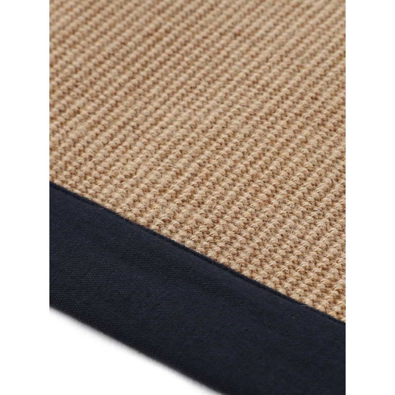 Sisal Hand Woven Black Rug, Rectangle 120 x 170cm