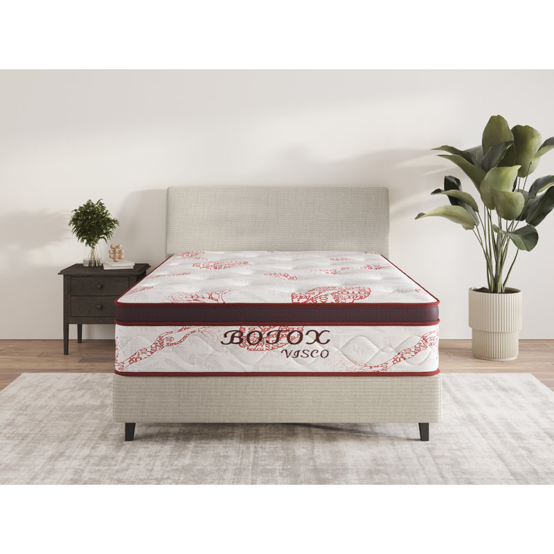 13" Full Plush Eurotop Hybrid Mattress – Premium Quilted Cover – Made in USA – High Density Foam & Individually Pocketed Coils – Pressure Relief – Fiberglass-Free – Bed in a Box
