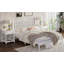 Lit plateforme en bois avec tête de lit en forme de gourde, lit plateforme de style rétro avec support à lattes en bois-571275399-571275397