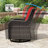 Outdoor Wicker Patio Swivel Rocker Chairs Set, 4-Piece All-Weather PE Rattan Conversation Chairs With Soft Cushions, Perfect For Backyard, Porch, Deck & Poolside-1622653465
