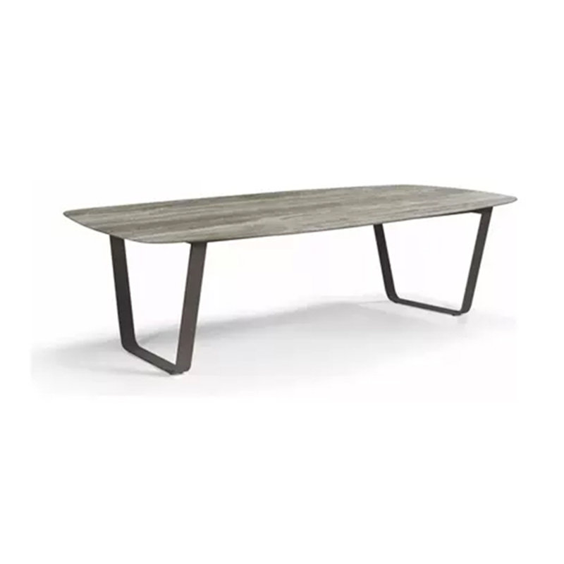 Table d'extérieur imperméable en alliage d'aluminium L 94,49 po x l 35,43 po