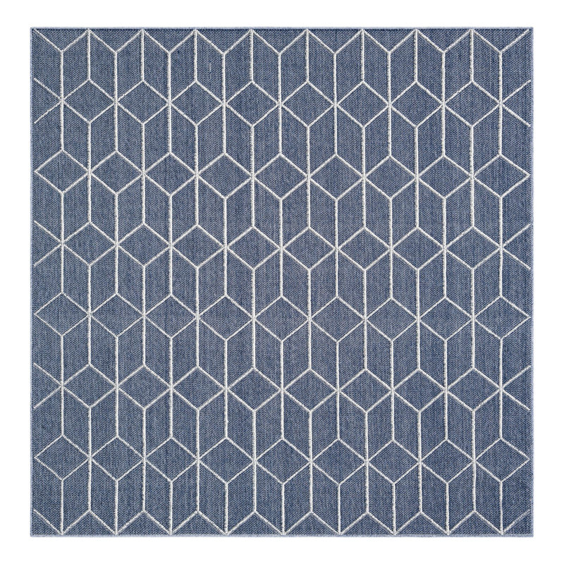 Indoor/Outdoor Trellis Area Rug, Square 7'10"