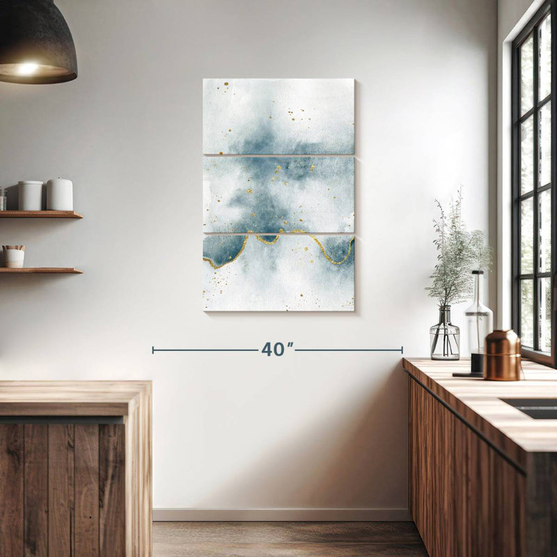 Avery Flow With Gold II, 38" H x 24" W