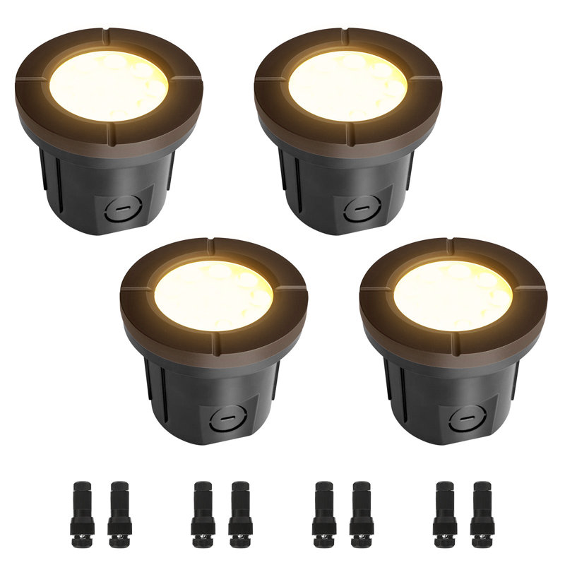 4PK Low Voltage Integrated LED aluminuml Well Light