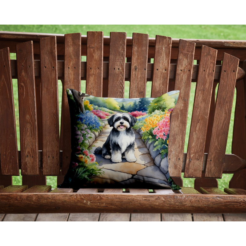 Coussin Havanais Spring Path, H 14 po x l 14 po