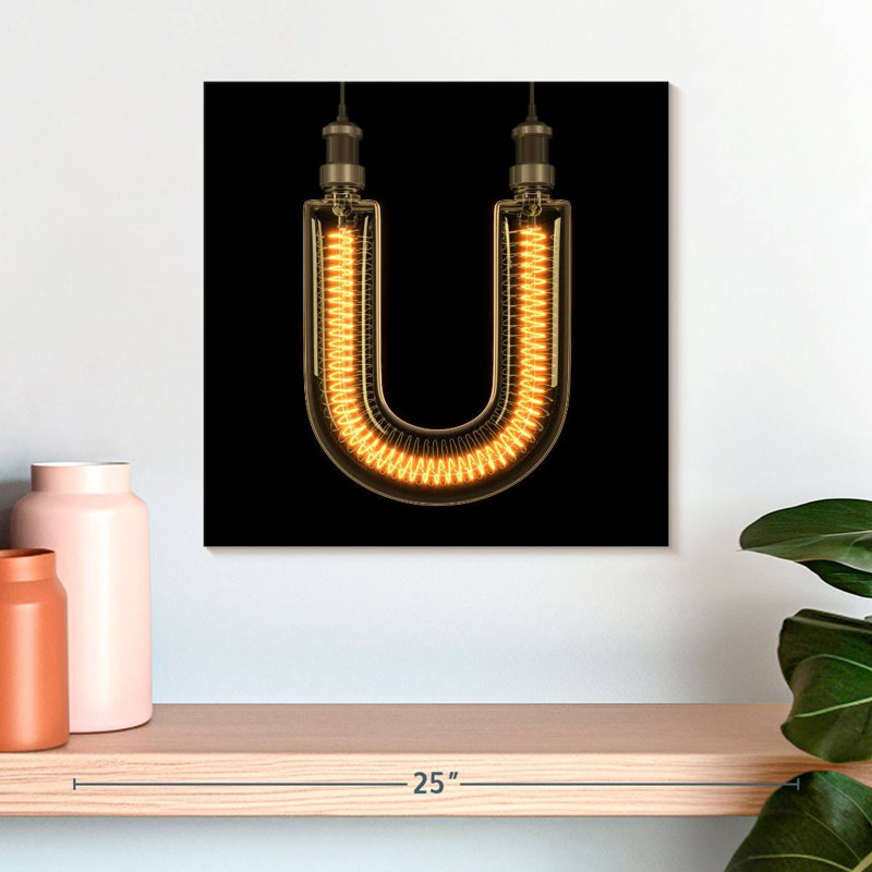 Light Bulb U, 16" H x 16" W