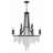 12 - Light Candle Style Wagon Wheel Chandelier with Crystal Accents-63475545