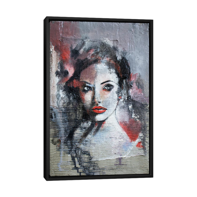 Are You Talking To Me by Donatella Marraoni - Painting on Canvas, Black Framed, 66.04 cm H x 45.72 cm W